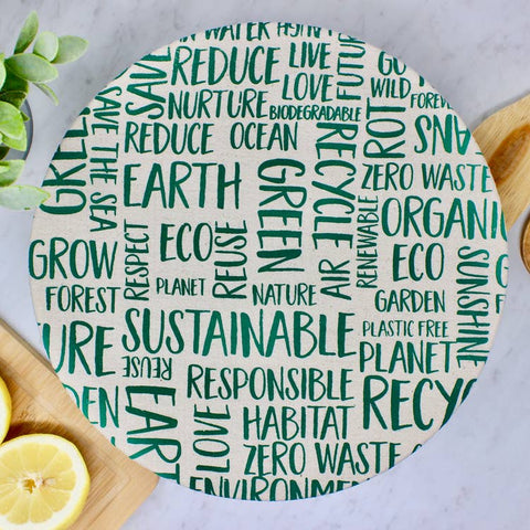 Large Word Cloud Bowl Cover