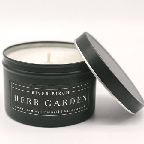 8oz Herb Garden - Black Tin Soy Candle
