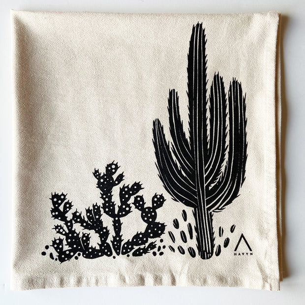 Two Cacti Tea Towel