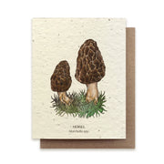 Morel Mushroom Plantable Wildflower Seed Card