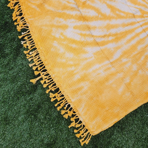 Tie-Dye Waffle Towel - Yellow